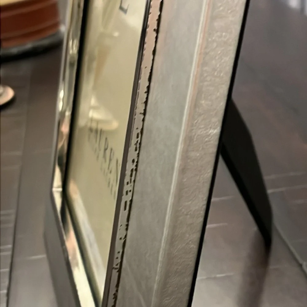 Ralph Lauren Mayfield Silver Leather Picture Photo Frame 8”x10” vintage